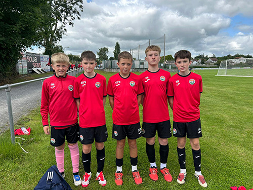 Slaney Rovers AFC U12 academy players representing Carlow League in the Galway Cup - 2025